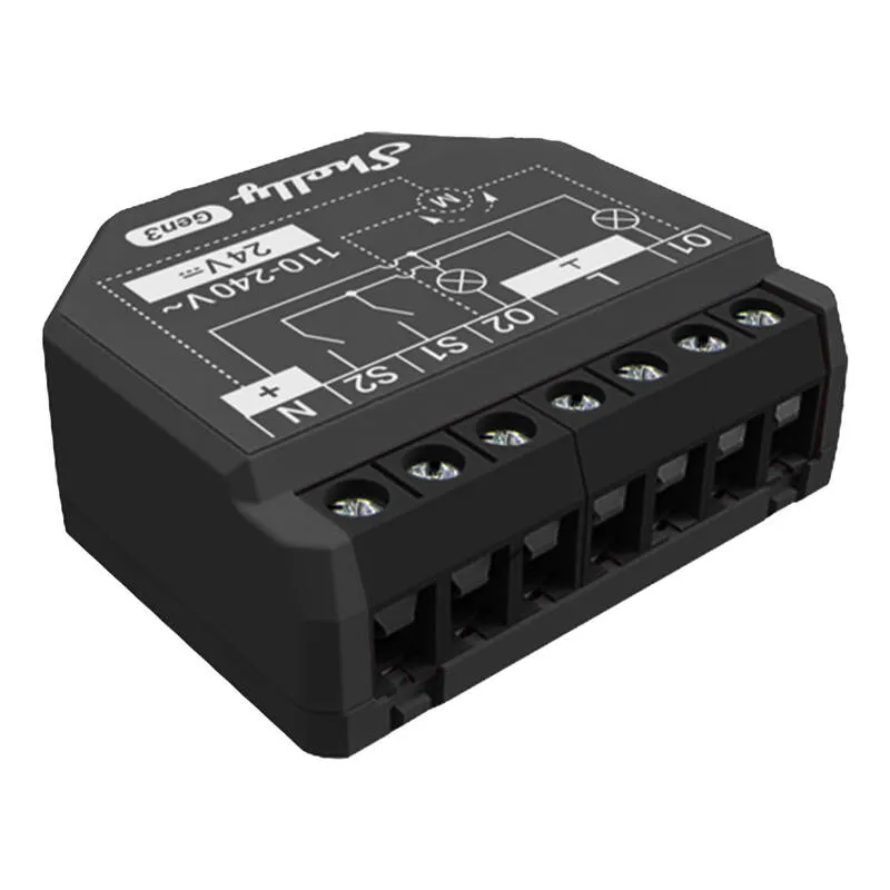 Shelly 2PM Gen3 2-channel Controller, WiFi/Bluetooth (energy measurement)